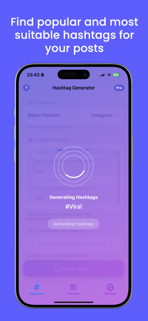 Hashtag Gen: AI tool for IGiPhone版截图2