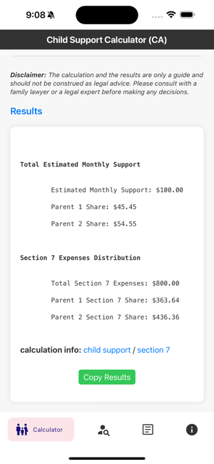 Child Support Calculator (CA)iPhone版截图3