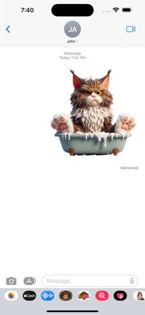 Maine Coon Cat Bath StickersiPhone版截图4