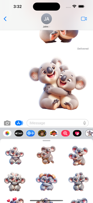 Koala Cuddle StickersiPhone版截图5