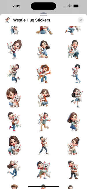 Westie Hug StickersiPhone版截图2