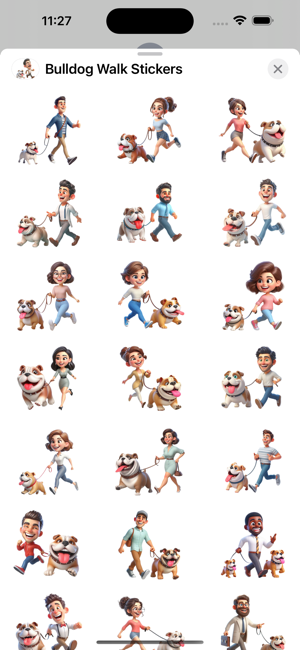 Bulldog Walk StickersiPhone版截图1