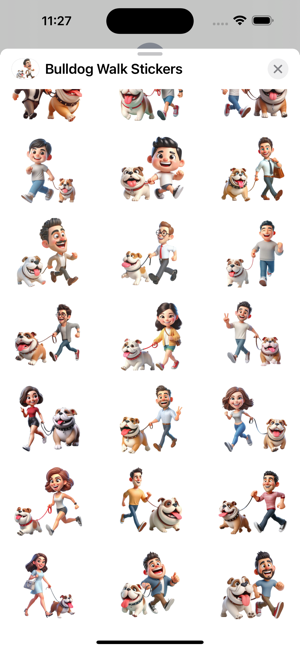 Bulldog Walk StickersiPhone版截图3