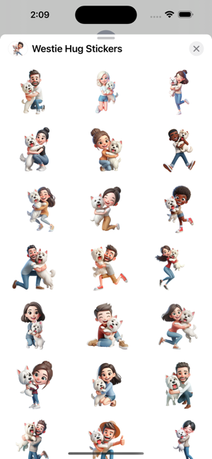 Westie Hug StickersiPhone版截图1