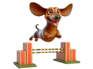 Dachshund Agility StickersiPhone版