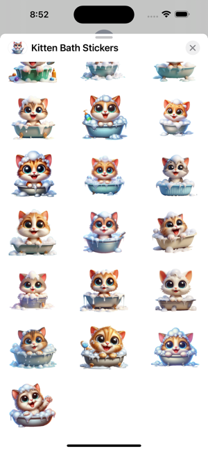 Kitten Bath StickersiPhone版截图3