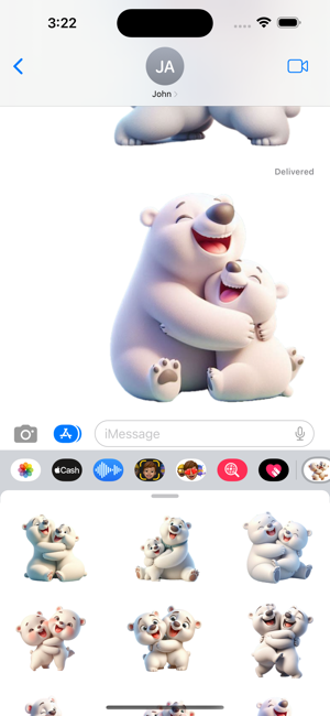 Polar Bear Hug StickersiPhone版截图5