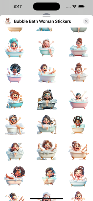 Bubble Bath Woman StickersiPhone版截图2