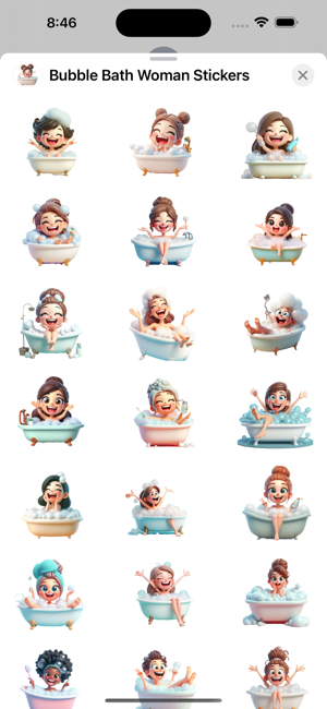 Bubble Bath Woman StickersiPhone版截图1