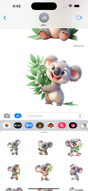 Koala Leaves StickersiPhone版截图6