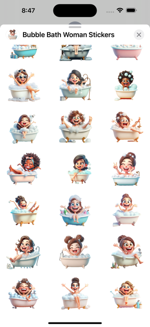 Bubble Bath Woman StickersiPhone版截图3