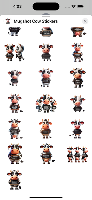 Mugshot Cow StickersiPhone版截图3