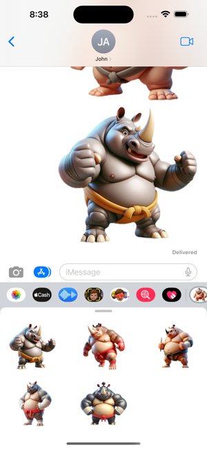 Sumo Rhino StickersiPhone版截图4