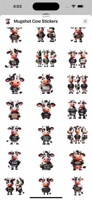 Mugshot Cow StickersiPhone版截图2