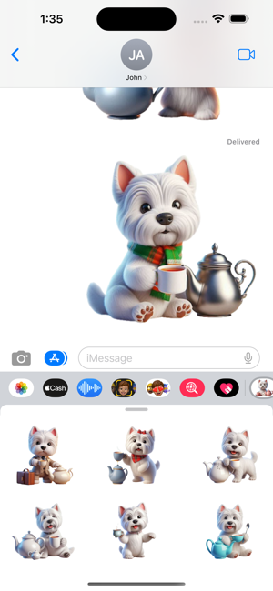 Tea Westie StickersiPhone版截图6