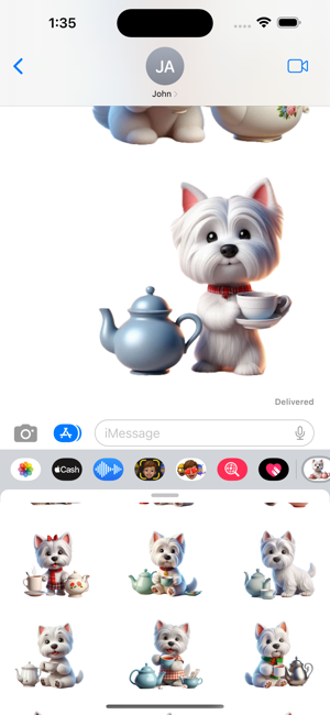 Tea Westie StickersiPhone版截图5