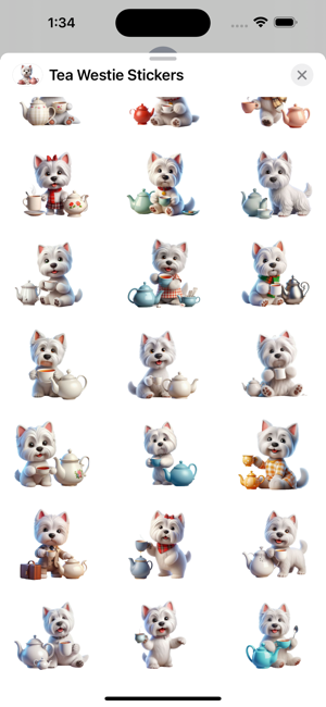 Tea Westie StickersiPhone版截图3
